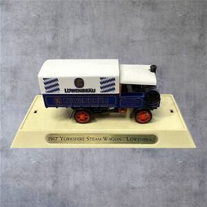 Matchbox 1917 Yorkshire Steam Wagon Lowenbrau Blue White Excellent Yesteryear